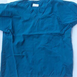 Texas Uniforms teal scrubs top size L